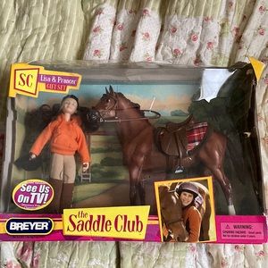 Breyer horse gift set saddle club Lisa & Prancer